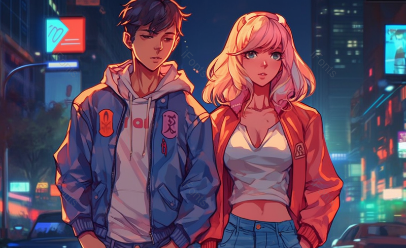 唯美浪漫情侣爱心卡通手绘插图城市夜景约会,插画/手绘图,插画/手绘图库,插画/手绘图下载,插画/手绘